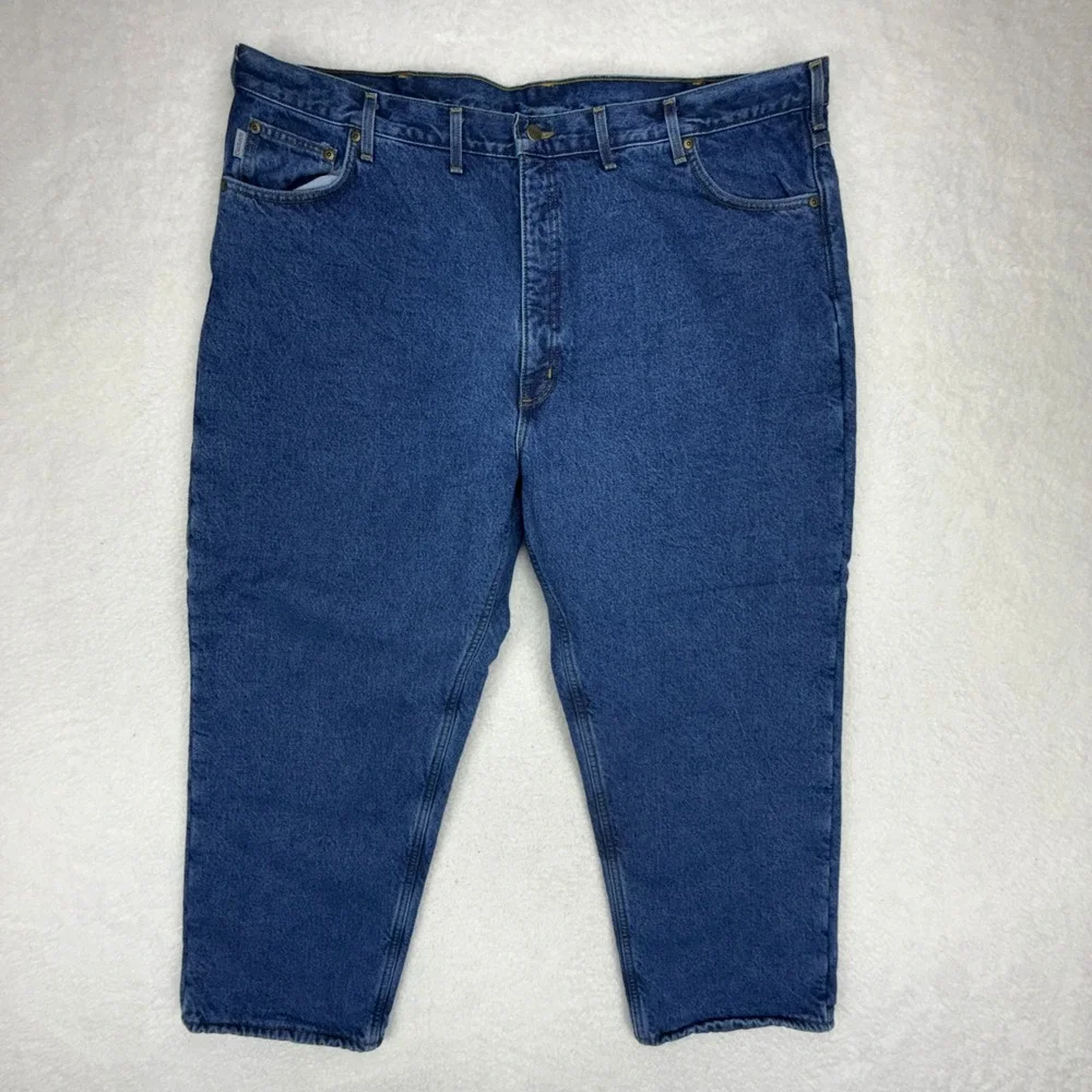 Carhartt B155‎ DST Relaxed Fit Straight Leg Fleece Lined Jeans Mens 48x30 NWT